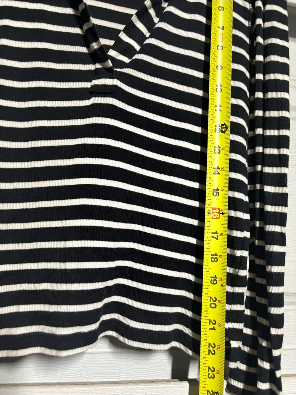 J. Crew Black and White Striped Long-Sleeve Polo Knit